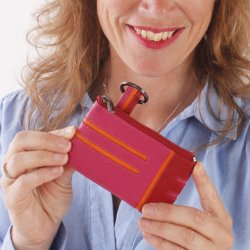 cadeau leren hoesje felrood roze oranje leer .jpg